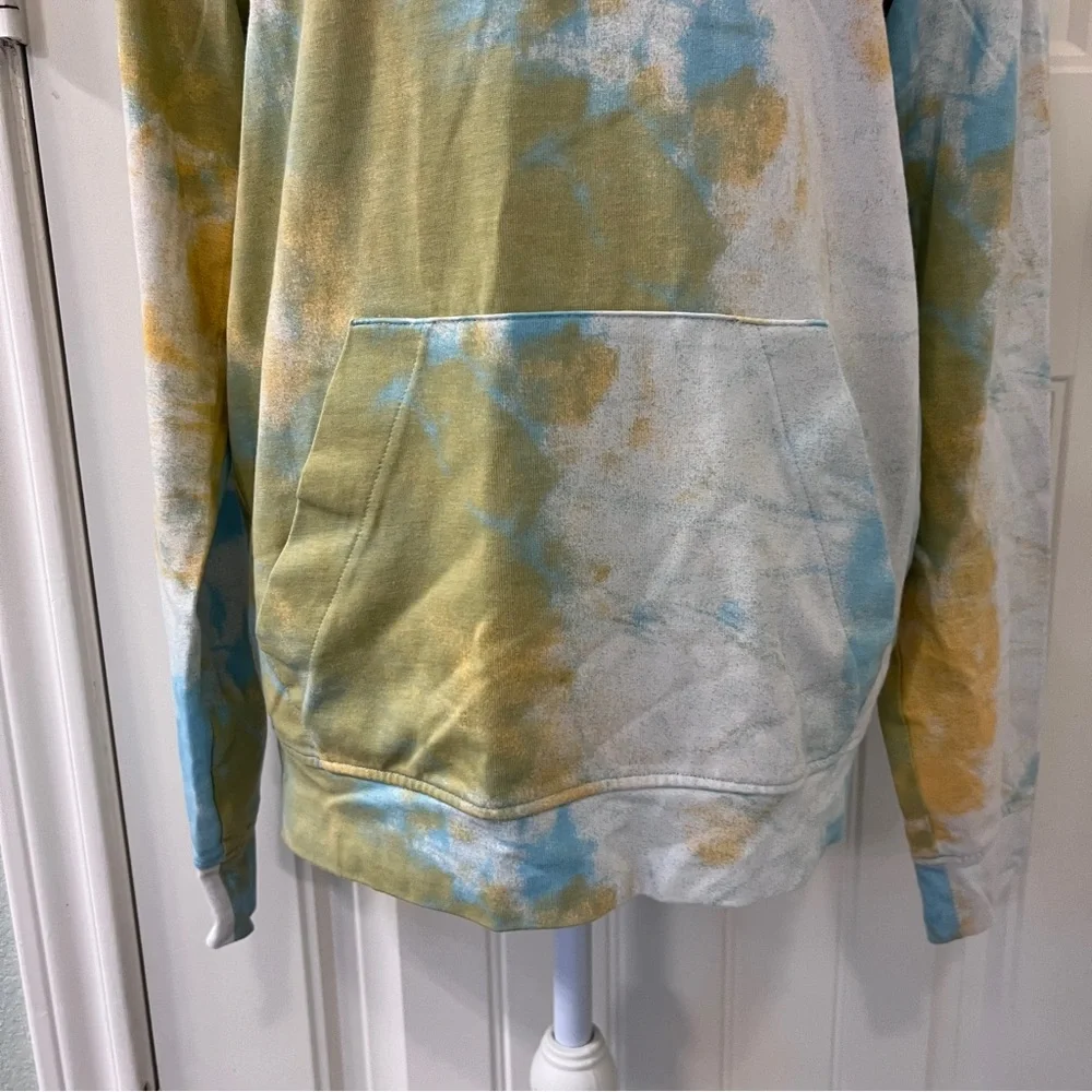 Adidas Men's Tie-Dye‎ Hoodie in Blue and Orange Small